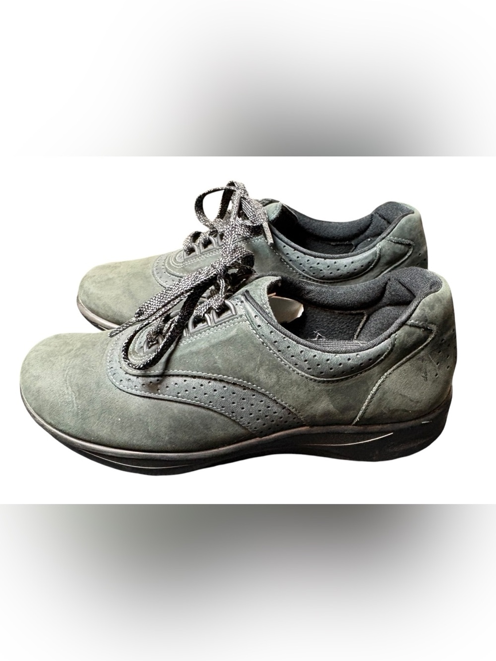 SAS Walk Easy Olive Green Suede Comfort Shoes 6.5